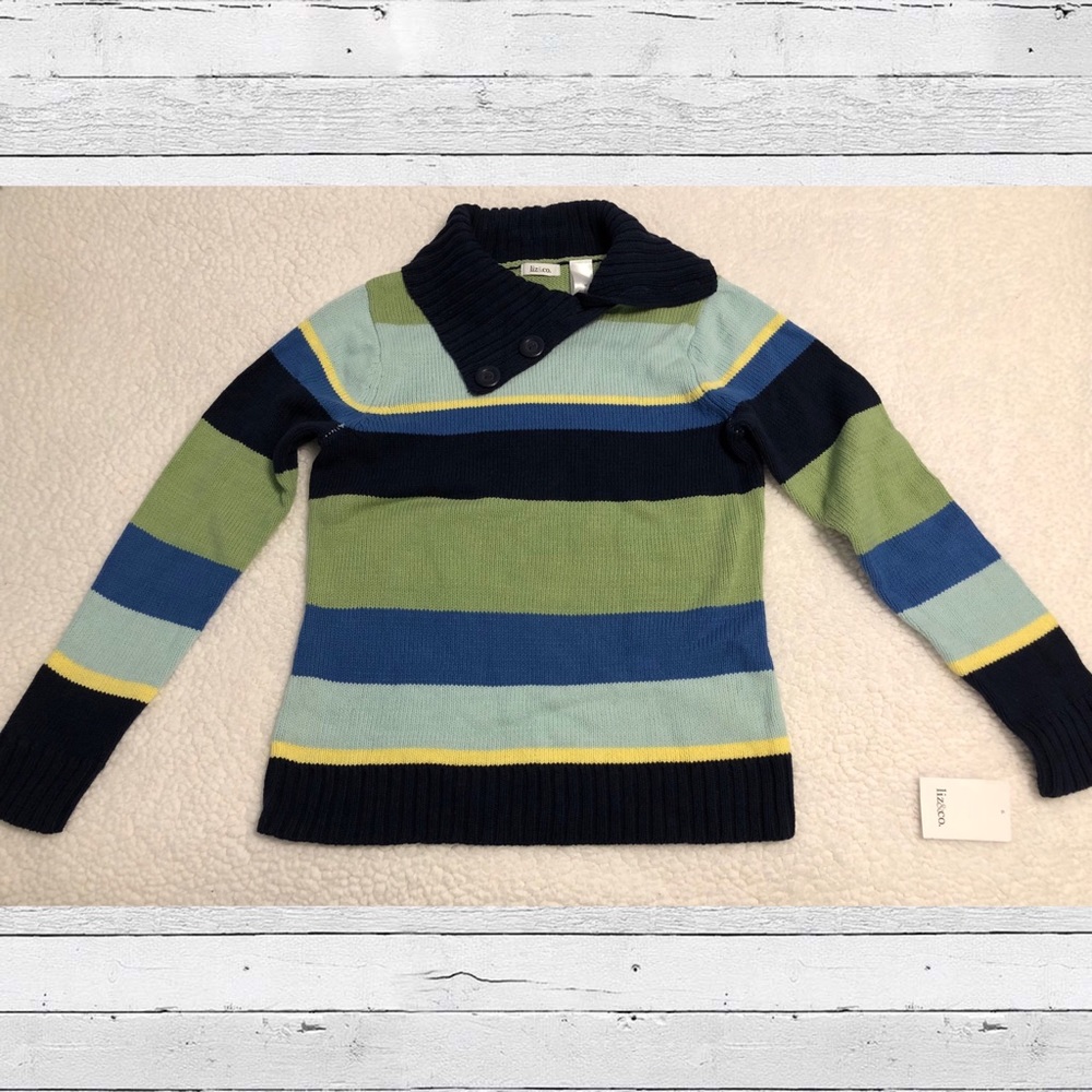 NWT Liz & Co. striped sweater!
